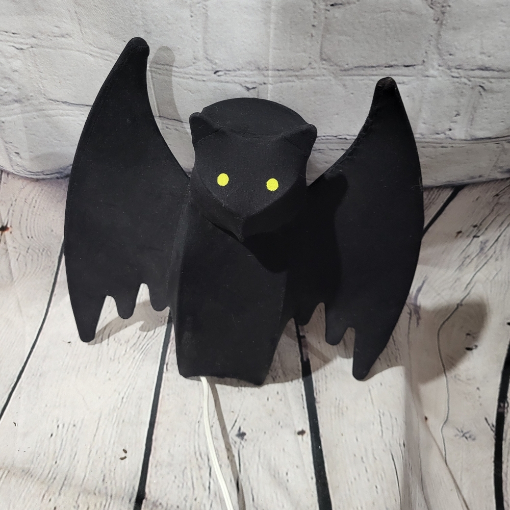 Vintage black bat Light Up lantern Halloween Decor
